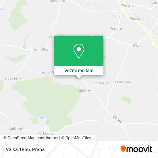 Válka 1866 mapa