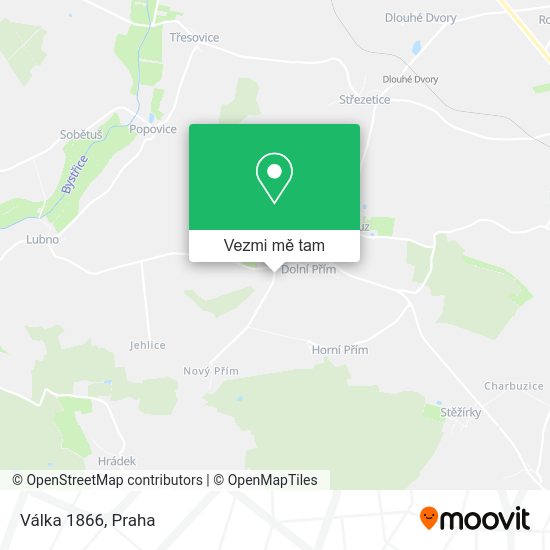 Válka 1866 mapa