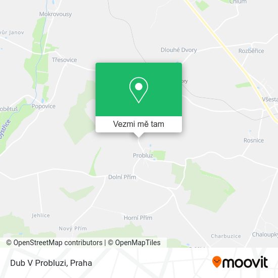 Dub V Probluzi mapa
