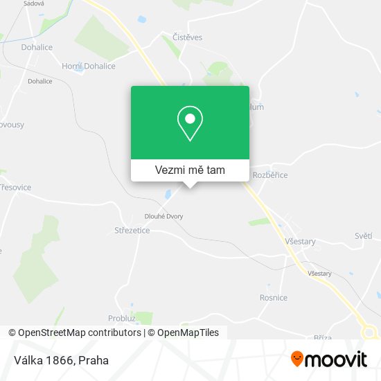 Válka 1866 mapa