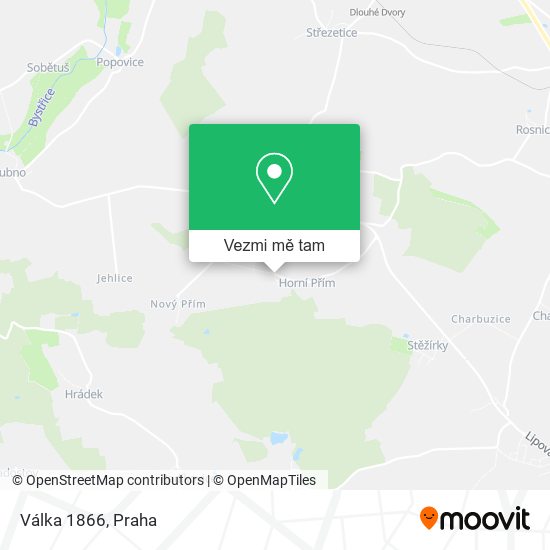Válka 1866 mapa