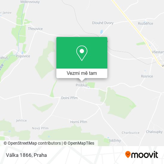 Válka 1866 mapa