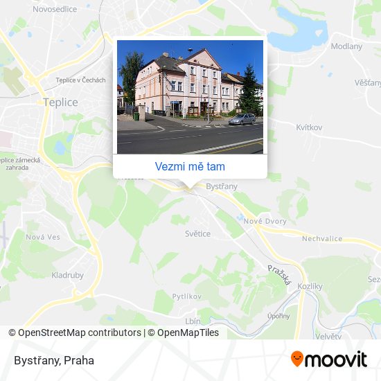Bystřany mapa