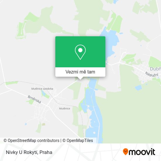 Nivky U Rokytí mapa