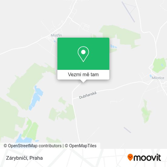 Zárybničí mapa