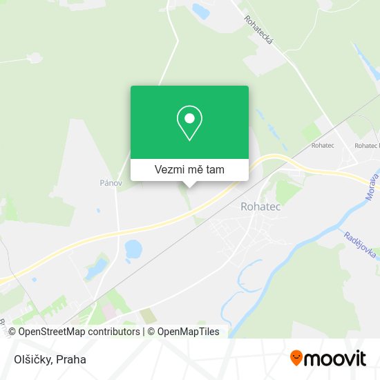 Olšičky mapa