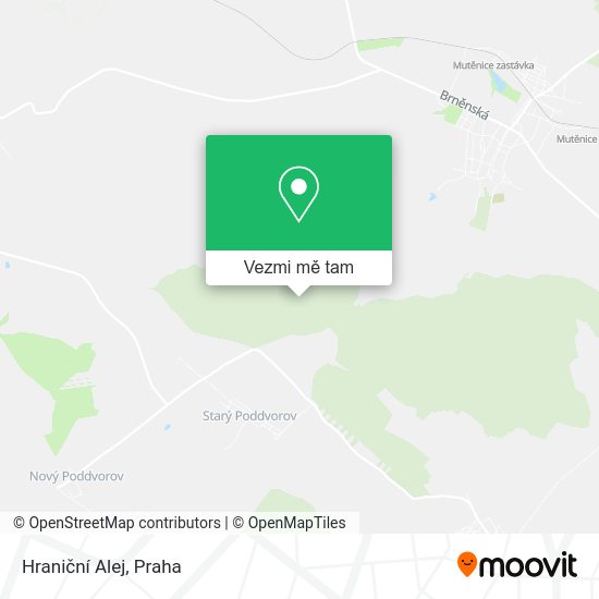 Hraniční Alej mapa