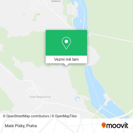 Malé Písky mapa