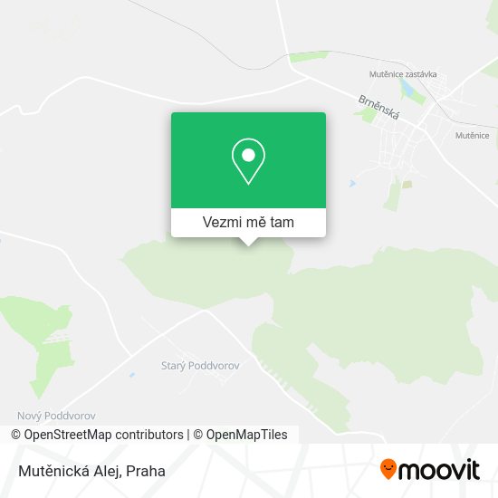 Mutěnická Alej mapa