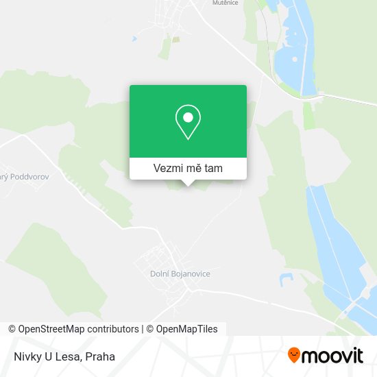 Nivky U Lesa mapa