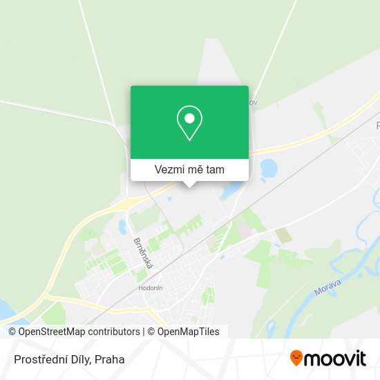 Prostřední Díly mapa