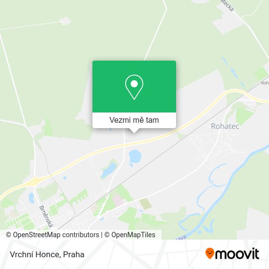 Vrchní Honce mapa