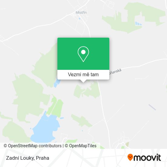 Zadní Louky mapa