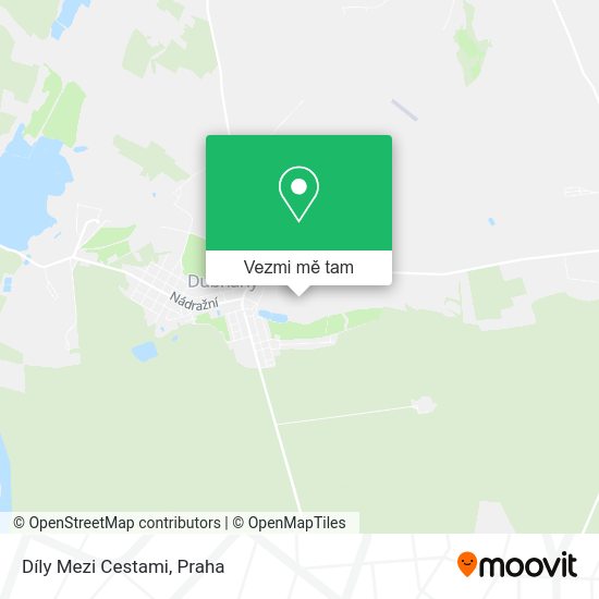 Díly Mezi Cestami mapa