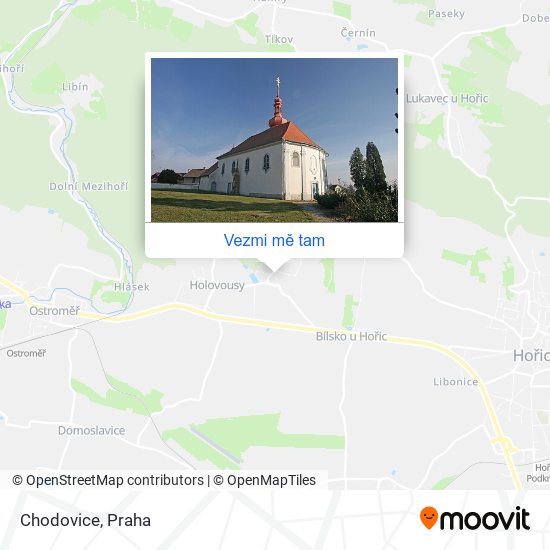 Chodovice mapa