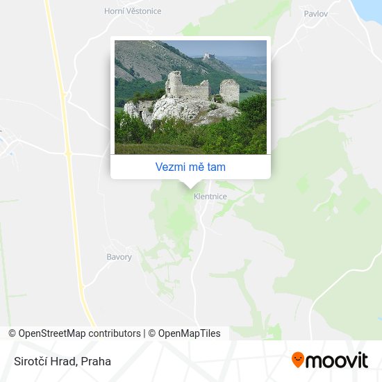 Sirotčí Hrad mapa