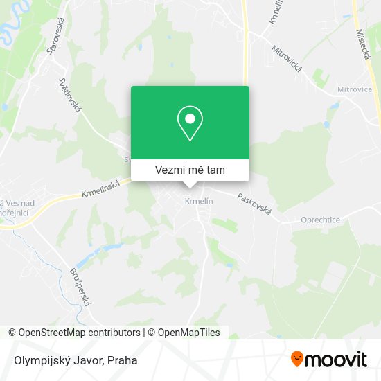 Olympijský Javor mapa