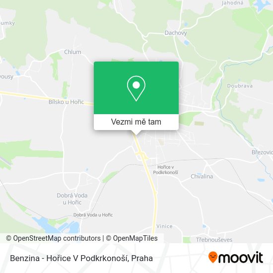 Benzina - Hořice V Podkrkonoší mapa