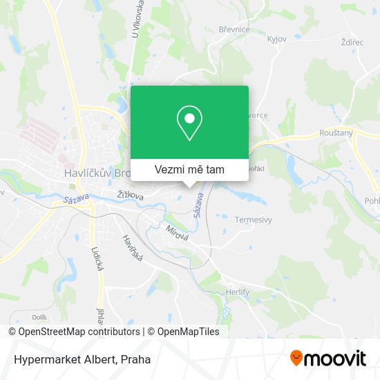 Hypermarket Albert mapa