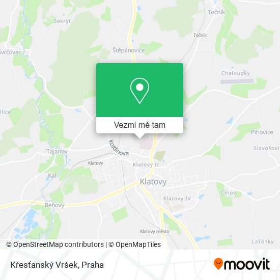 Křesťanský Vršek mapa
