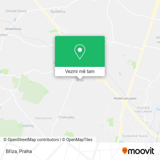 Bříza mapa