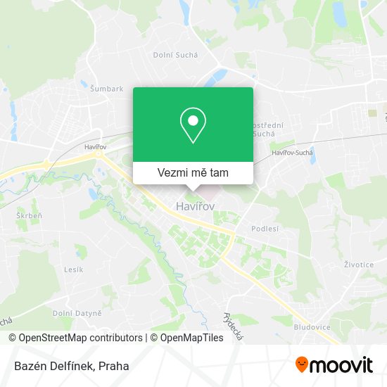 Bazén Delfínek mapa