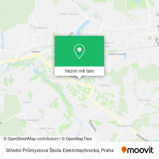 Střední Průmyslová Škola Elektrotechnická mapa