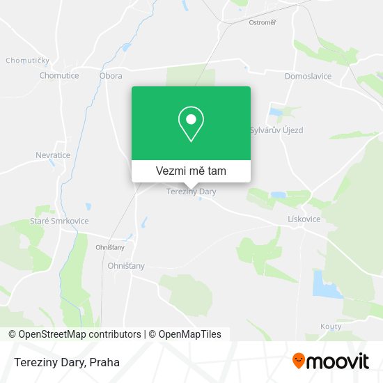 Tereziny Dary mapa