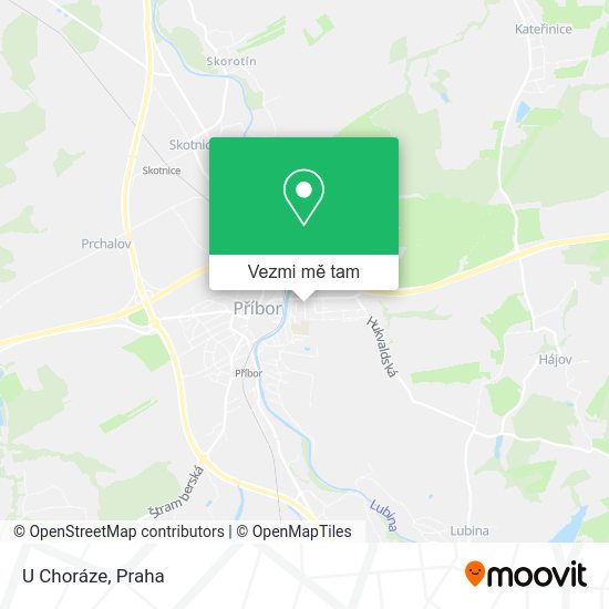 U Choráze mapa