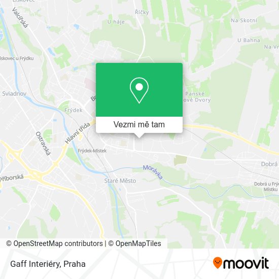 Gaff Interiéry mapa