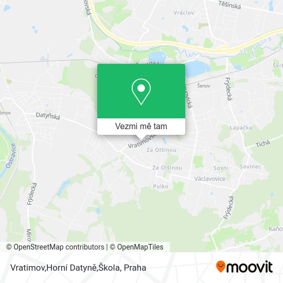 Vratimov,Horní Datyně,Škola mapa