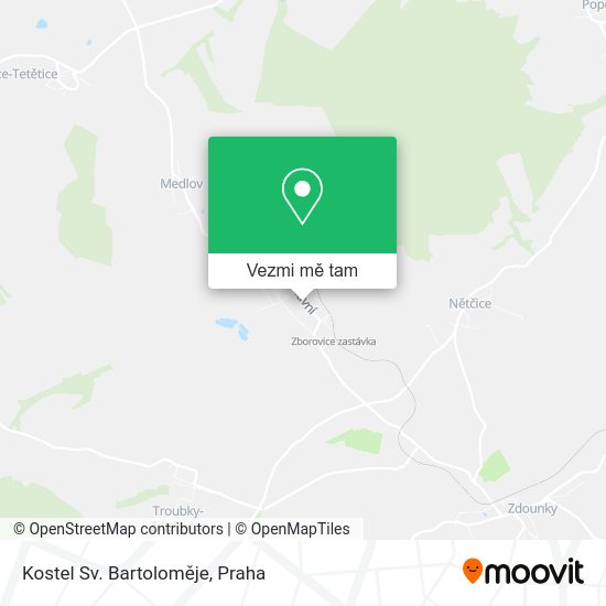 Kostel Sv. Bartoloměje mapa