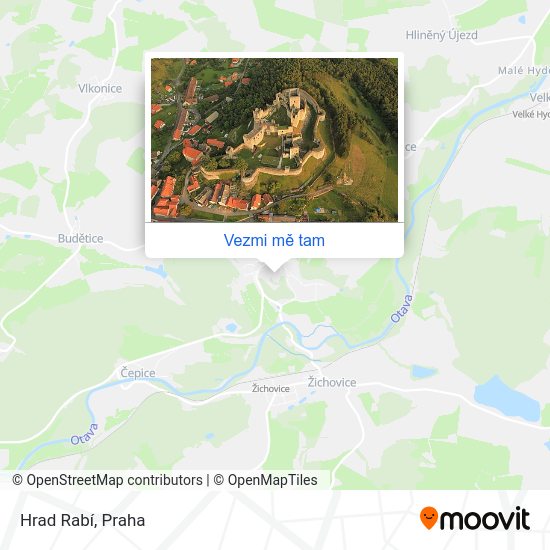 Hrad Rabí mapa