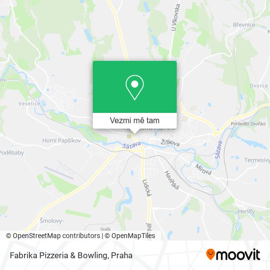 Fabrika Pizzeria & Bowling mapa