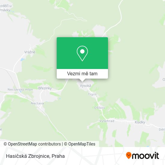 Hasičská Zbrojnice mapa