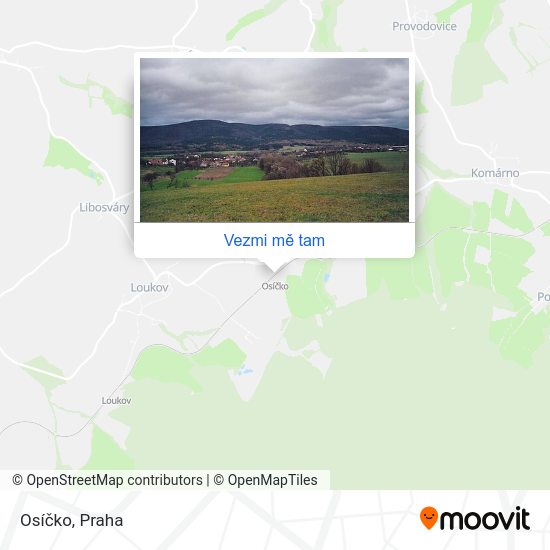 Osíčko mapa