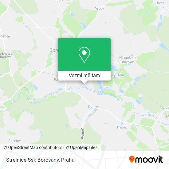 Střelnice Ssk Borovany mapa