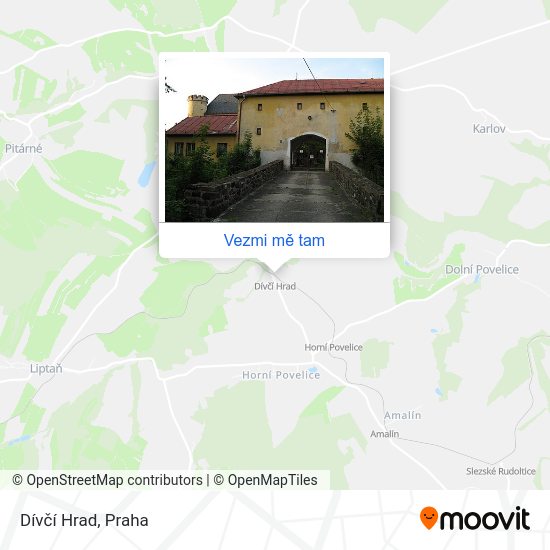 Dívčí Hrad mapa