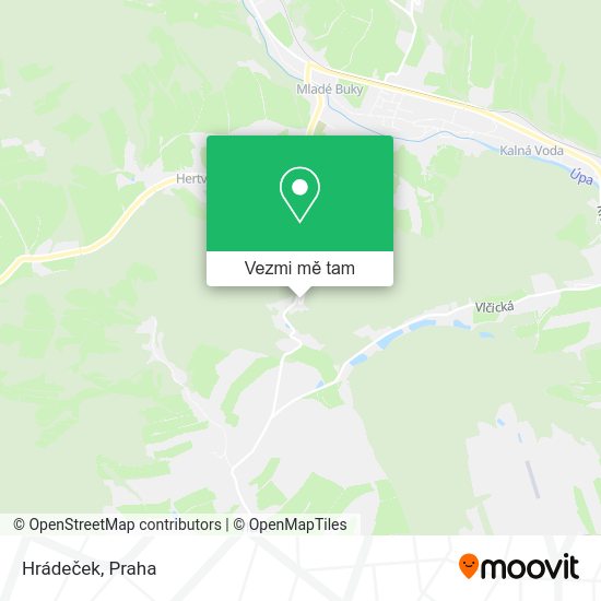 Hrádeček mapa
