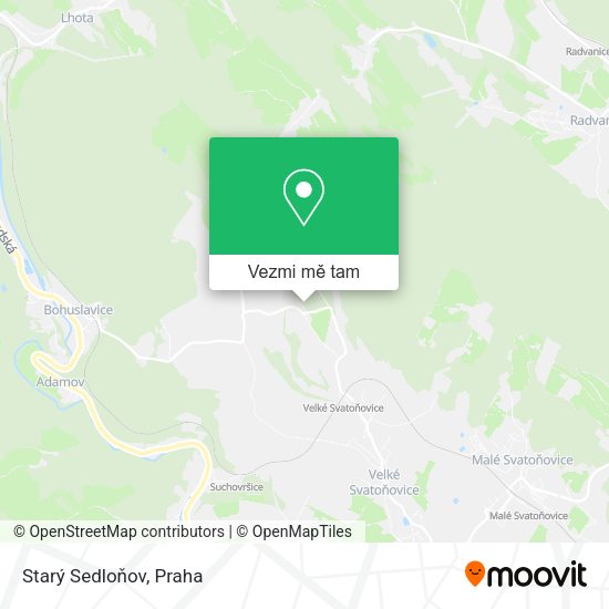 Starý Sedloňov mapa