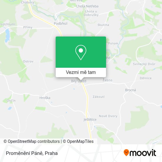 Proměnění Páně mapa
