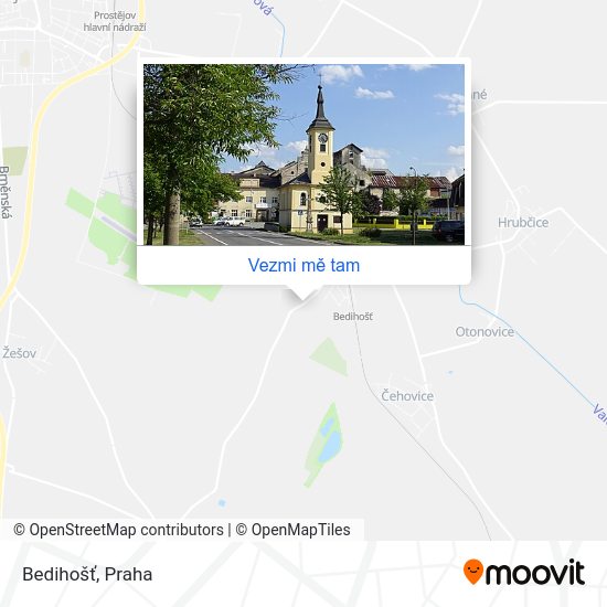 Bedihošť mapa