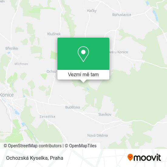Ochozská Kyselka mapa