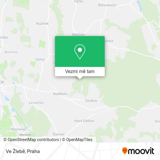 Ve Žlebě mapa