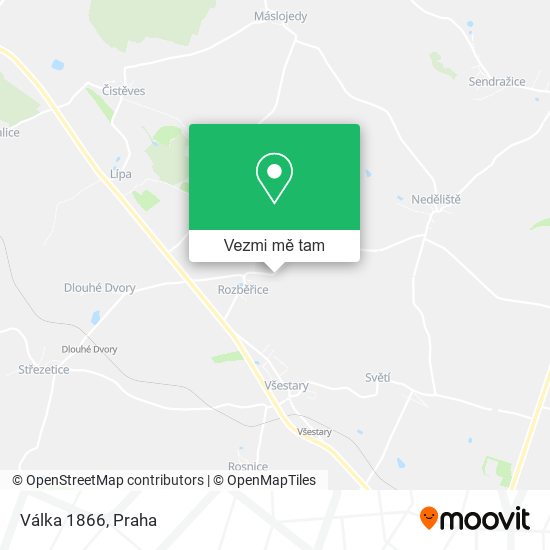 Válka 1866 mapa