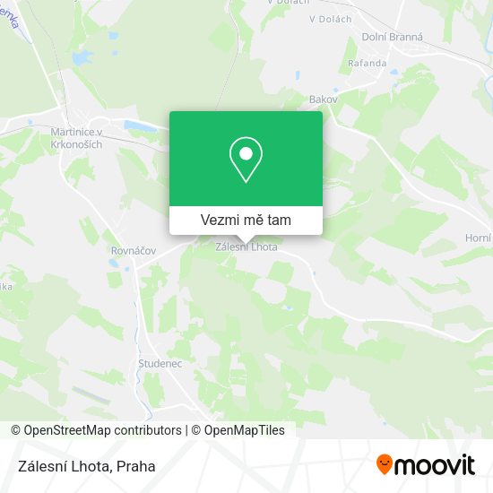Zálesní Lhota mapa