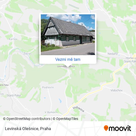 Levínská Olešnice mapa