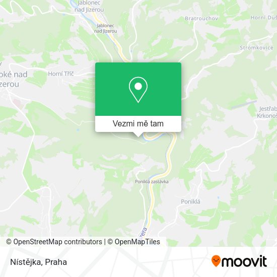 Nístějka mapa