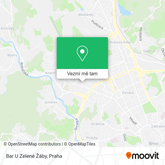Bar U Zelené Žáby mapa
