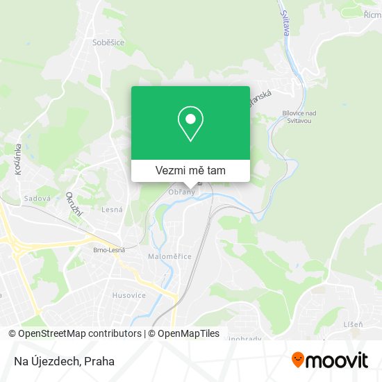 Na Újezdech mapa
